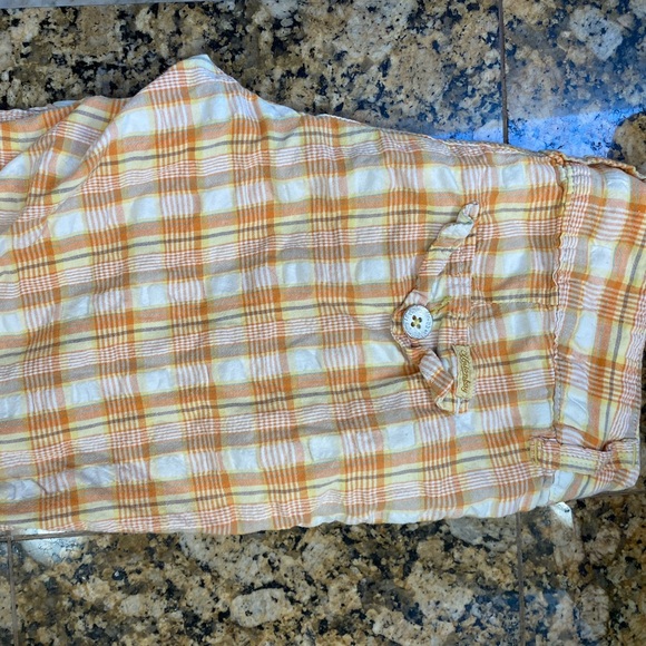 Vintage orange and white shorts Bermuda - Picture 3 of 6